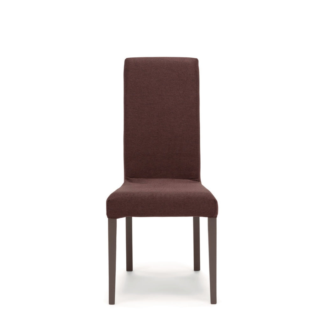 Sedia Casale Sfoderabile – vista frontale, sedia imbottita di design italiano personalizzabile in tessuto e colore