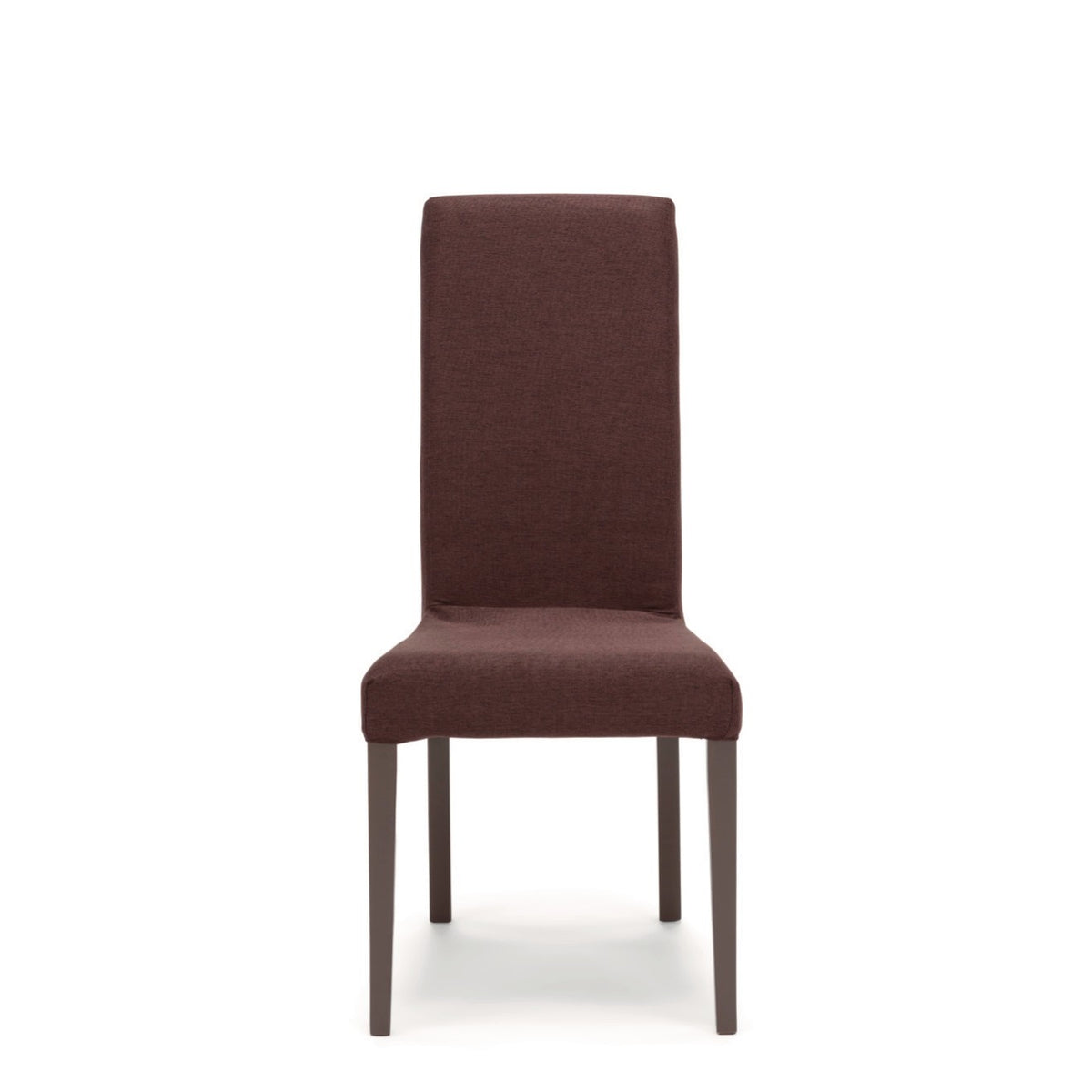 Sedia Casale Sfoderabile – vista frontale, sedia imbottita di design italiano personalizzabile in tessuto e colore