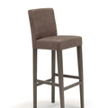 Sgabello Casale – vista frontale, sgabello imbottito di design italiano personalizzabile in tessuto e colore